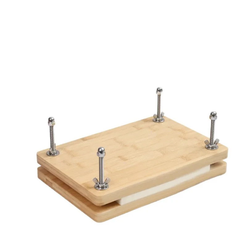 

Solid wood book holder Handmade tool Bamboo kitchen tofu press Solid wood ancient restoration book holder