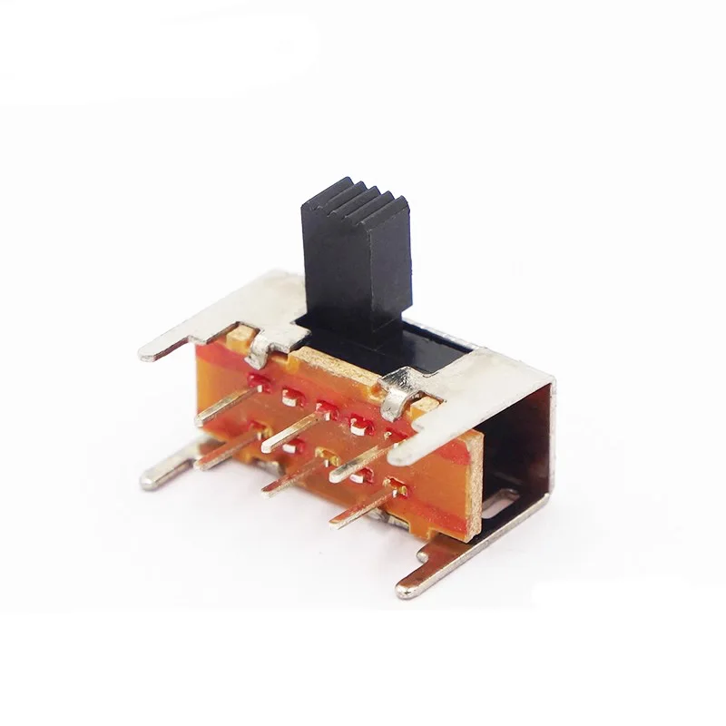 SK-22H05 dual-row 6-pin toggle power switch 2-position horizontal side-toggle audio power amplifier switch heat-resistant