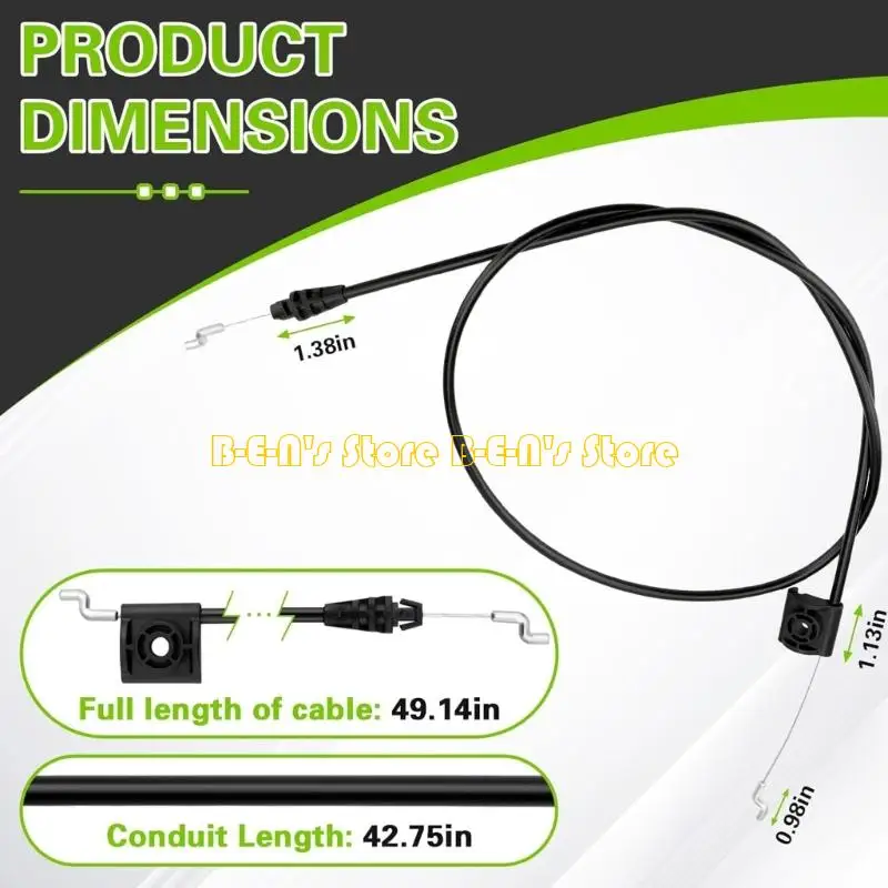 Y1AD Durable 316 Stainless Steel Clutch Cable For Lawn Mowers With PVC Coating And Universal Fitment Brake Cable