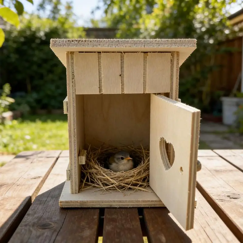 1Pcs Home Decor Dollhouse Mini Wooden Bird Nest Chicken Coop Model Photography Props Miniature Doll House Accessories