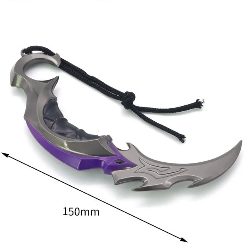 Valorant ナイフ近接リーバーアニメーション周辺機器 15 センチメートル Karambit 刀サムライソード武器モデル金属工芸ギフト少年のおもちゃ