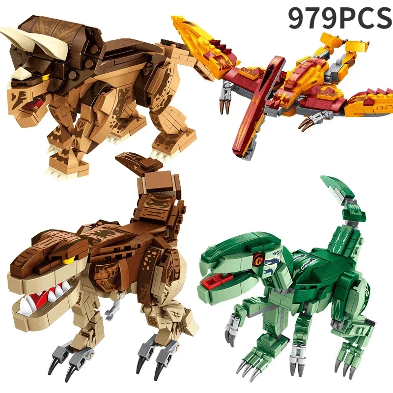 1813PCS MOC T-Rex Building Dinos Blocks Technology Jurass Indominus Park Dinosaurs World Brachiosaurus Model Bricks Toy for Kids