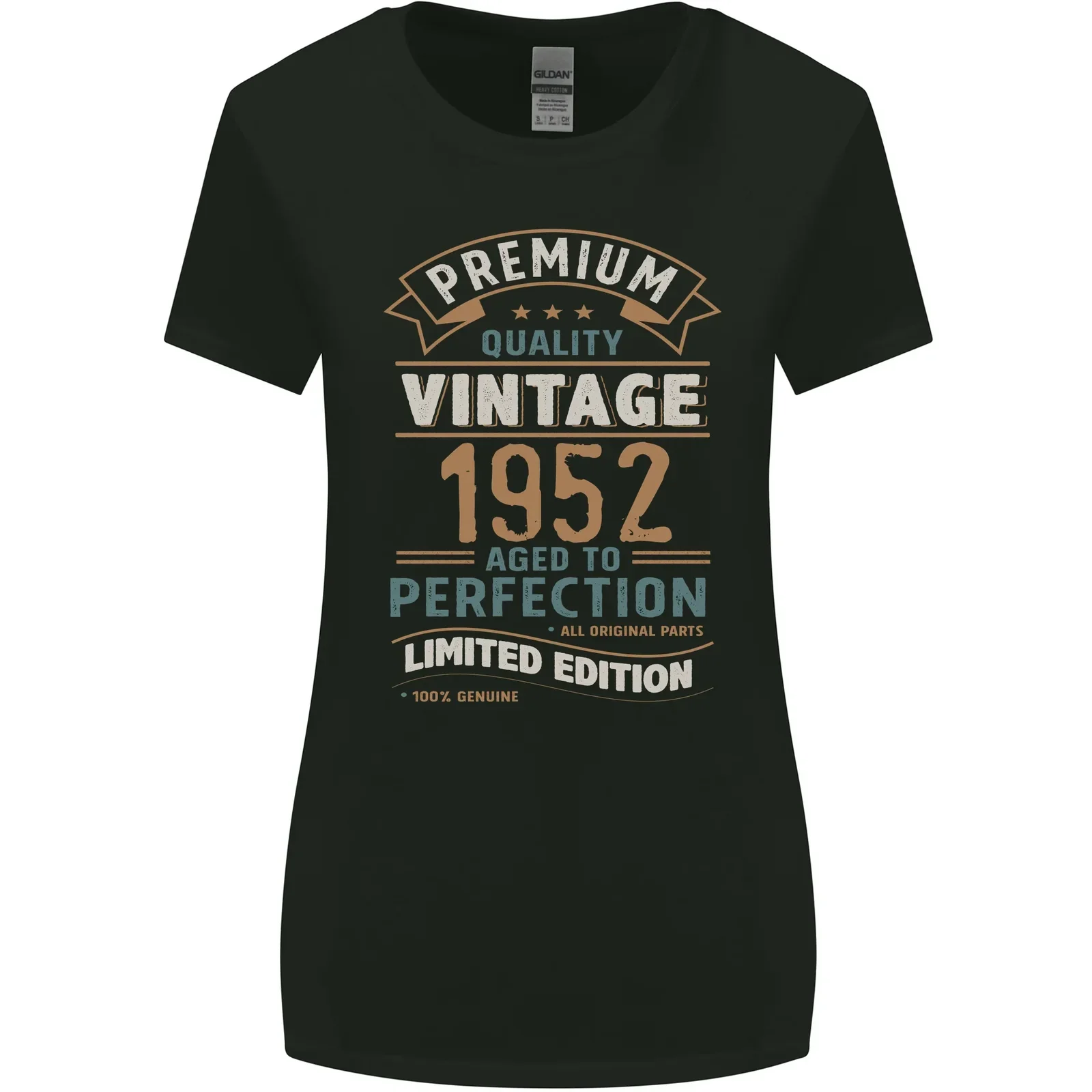 Premium Vintage 72nd Birthday 1952 Womens Wider Cut T-Shirt