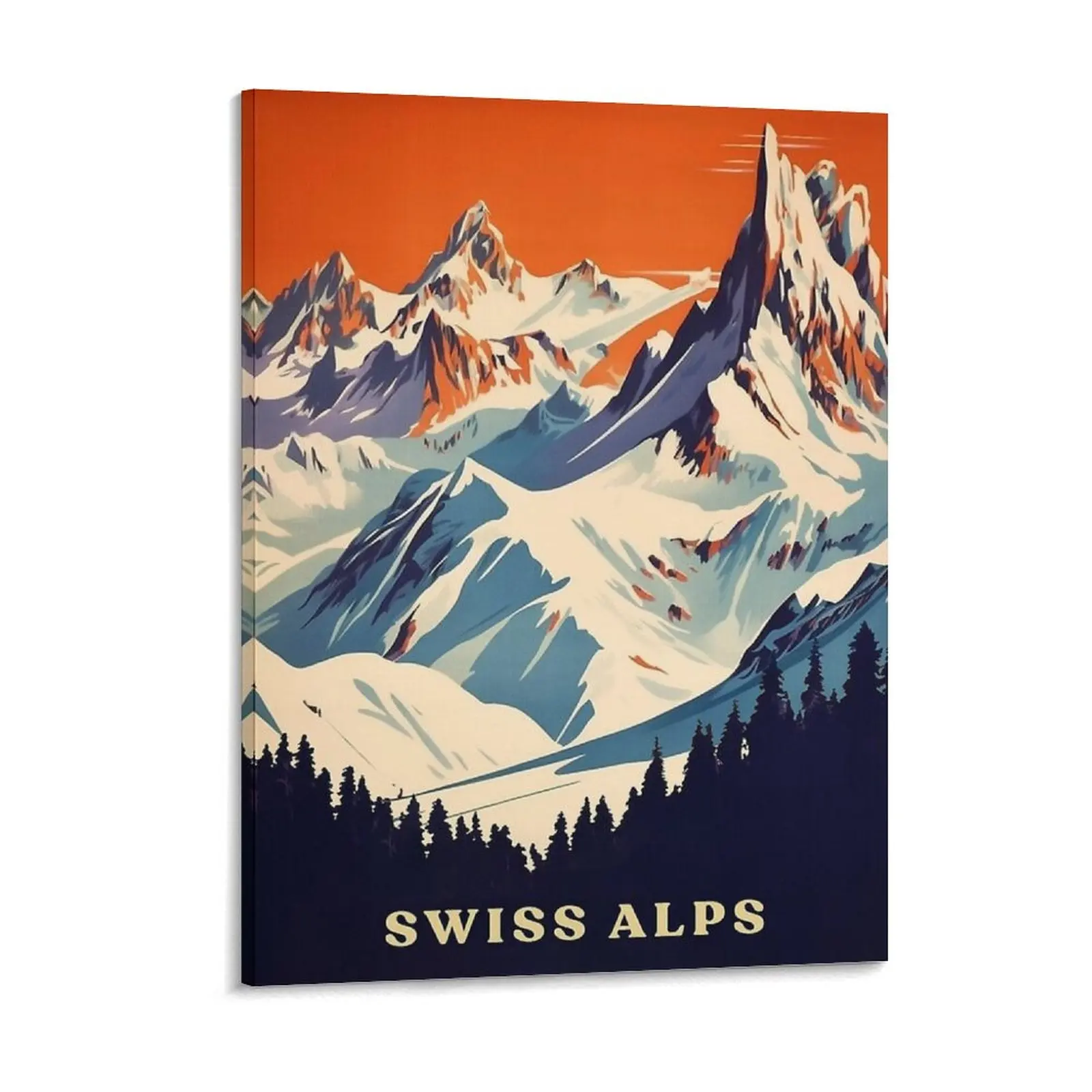 Les Deux Alpes Les Gets une symphonie neige et soleil Ski Poster Canvas Painting Cinema Wall Mural Framed Wall Paintings