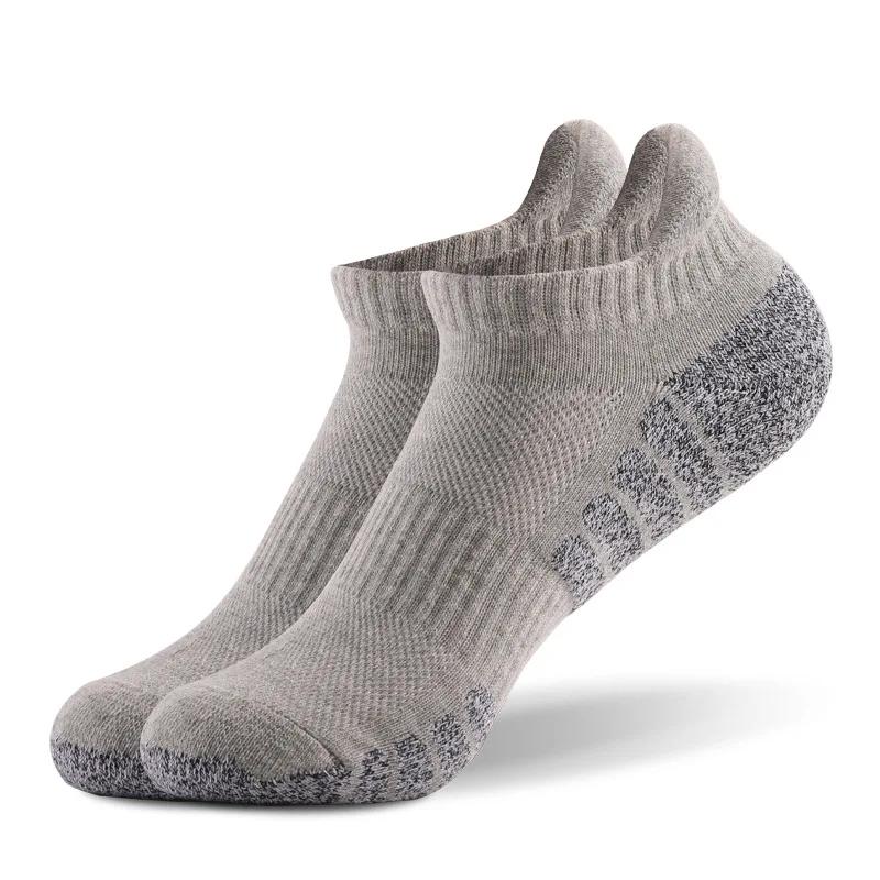 6pairs Thickened Towel Bottom Running Socks Mesh Boat Socks Non-slip Breathable Sports Socks Low Cut Men's Socks Women's Socks