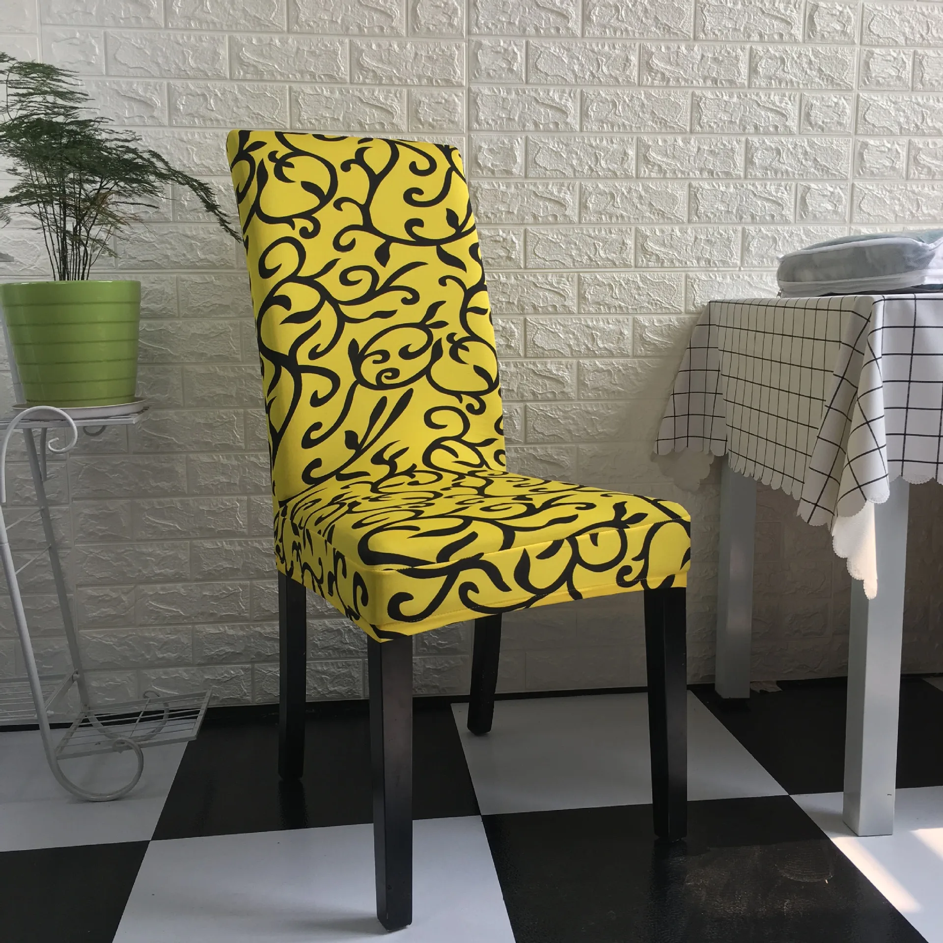 Chair Cover Wholesale Thickening Elastic Chair Cover Printing New Seat Cover All-Inclusive One-Piece Hotel Household Chair Cover