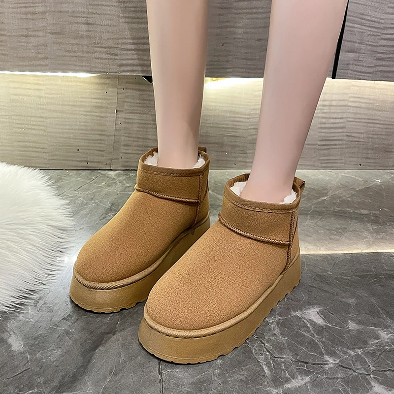 2024 New Classic Thickened Fluff Women\'s Snow Boots Wygodne ciepłe botki damskie Zimowe buty damskie Chunky Botas Mujer