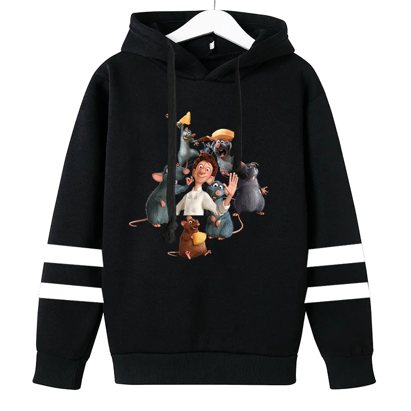 Cartoon Ratatouille Hoodie Harajuku Funny Graphic Streetwear Fashion Women Men Casual College Style Hoodie Sweatshirt