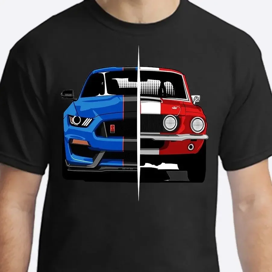 Hot Sale Fashion Brand American Muscle Car T-Shirt Short Sleeve Casual 100% Cotton O-Neck Summer Mens T-shirt Size S-3XL
