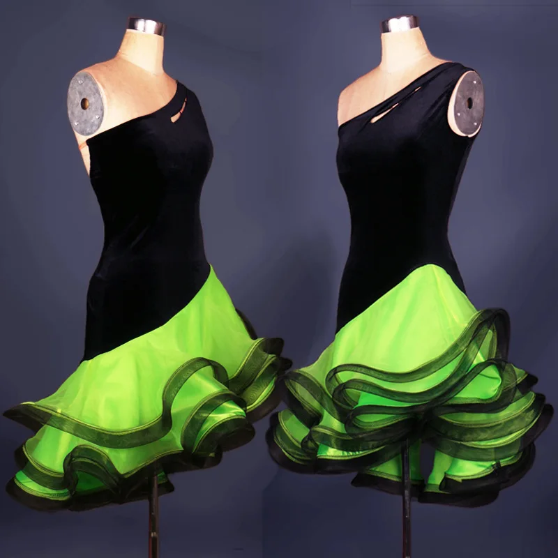 

customized Latin dance suit performance dress women's clothes precisely denim bullfighting dance dress latin dance skirt women