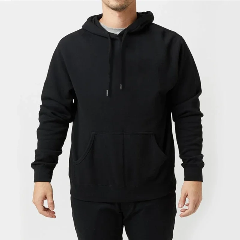 

2025 Solid Color Men Hoodies Fleece Warm Mens Sweatshirt Fashion Streetwear Casual Men's Loose Breathable Pullovers Brand Hoody