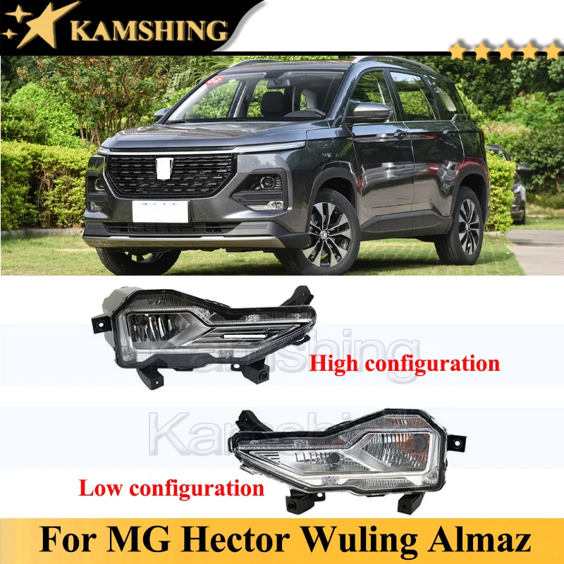 Kamshing For MG Hector Chevy Captiva Wuling Almaz Baojun 530 2018-2021 Front Fog Light Foglight Fog Lamp Foglamp Day Light