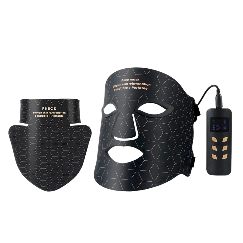 

660 850nm Photon Near infrared led mask face silicon red light 4 Colors Facial Mask with neck therapy