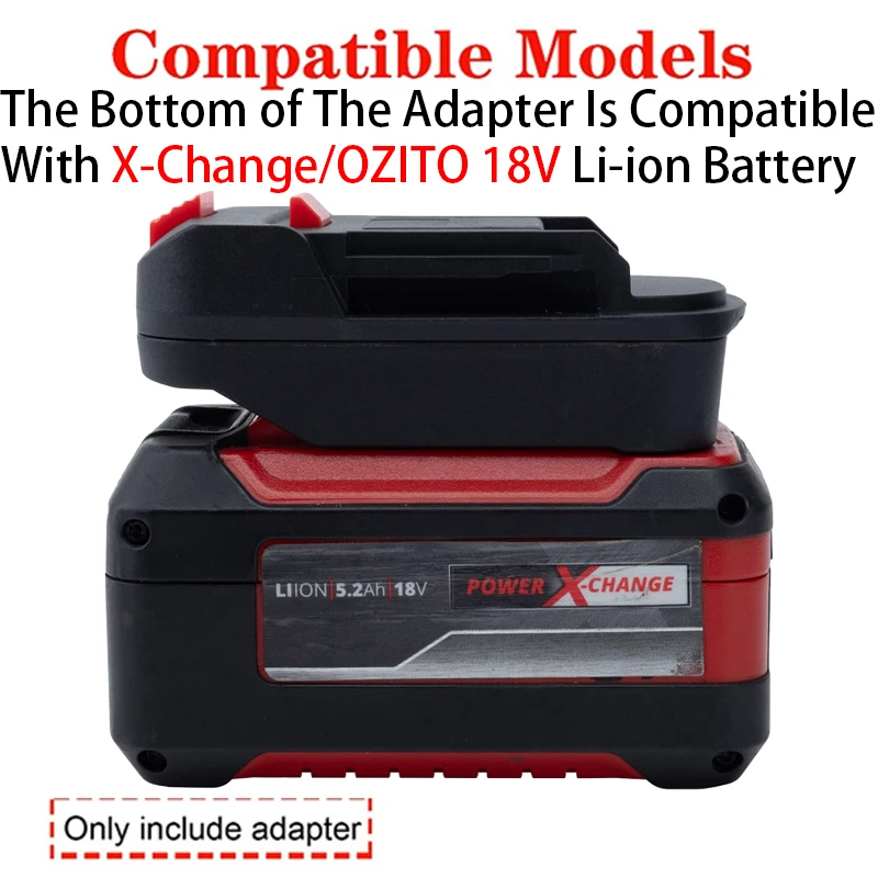 Convertitore batteria per Makita 18V li-ion Tools to Einhell/X-Change/Ozito 18V adattatore batteria agli ioni di litio accessori per utensili