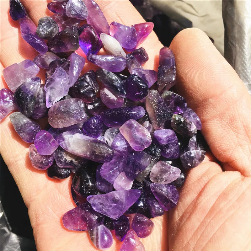 1000g Amethyst/Colorful Fluorite/Botswana Agate Semi Tumbled Gemstone Mini Chips 5 - 8mm