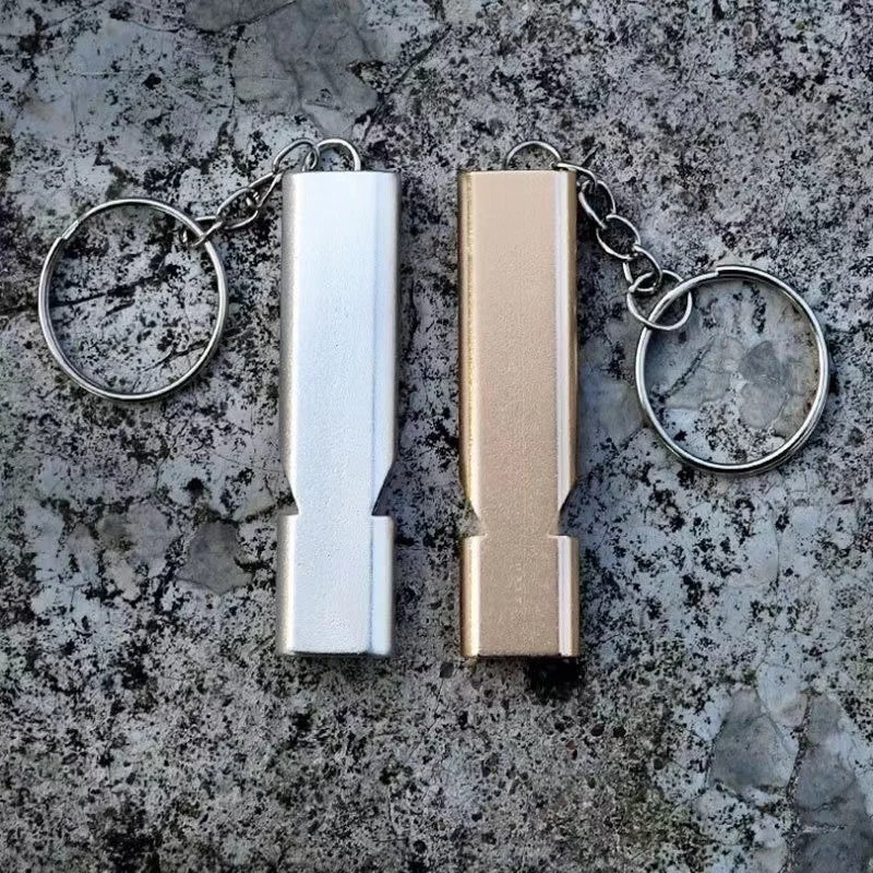 Survive Any Adventure with This Durable Aluminum Alloy Dual Frequency Survival Whistle!