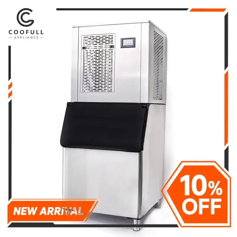 500kg Flake Ice Machine Stainless Steel Commercial Ice Maker for Bar Restaurant Seafood Supermarket Heavy Duty Automatic