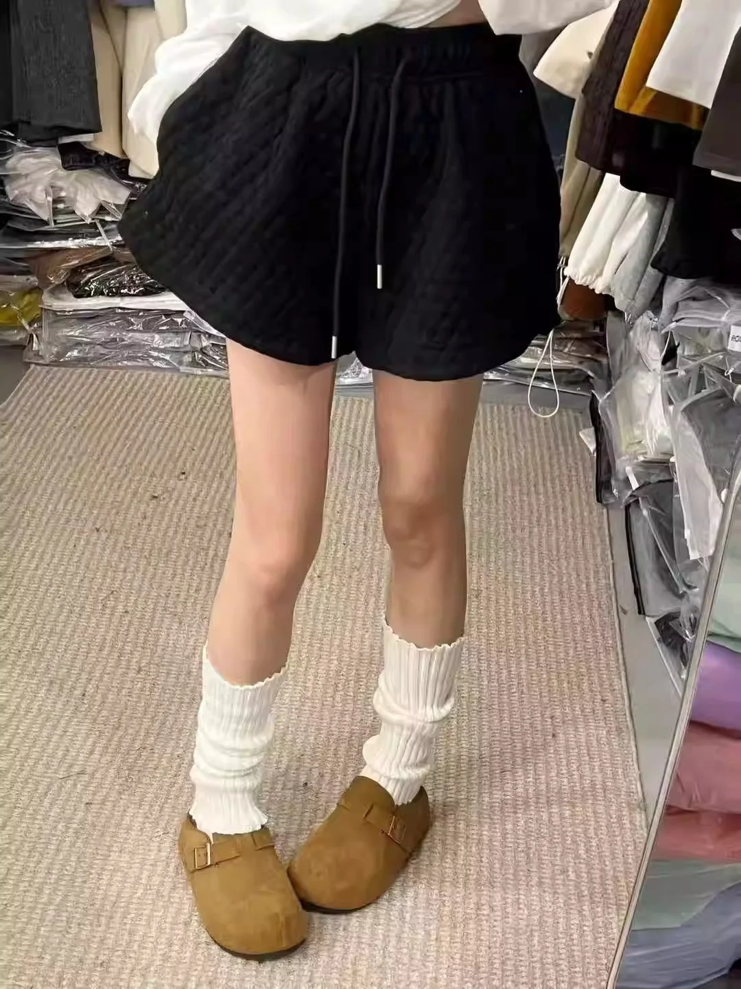 Spodnie plus size, codzienne, damskie, z wysokim stanem, wzór w romby, elastyczna talia, jesień-zima, nowe, modne, z temperamentem lub...