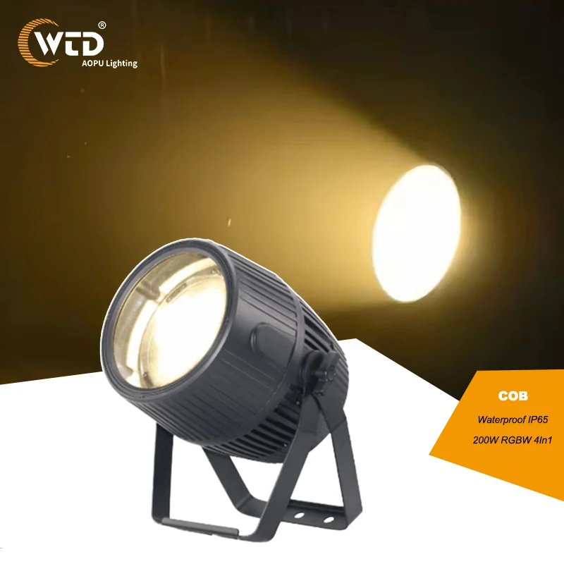 

AOPU Customizable Waterproof 200W RGBW 4In1 DMX Led Cob Zoom Outdoor Events Stage Par Light