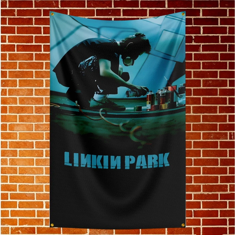 Linkin Park Music Flag Banner For Fan Cave Watch Party Tailgate Gathering Indoor Outdoor Backyard Home Festival Ornament Supply