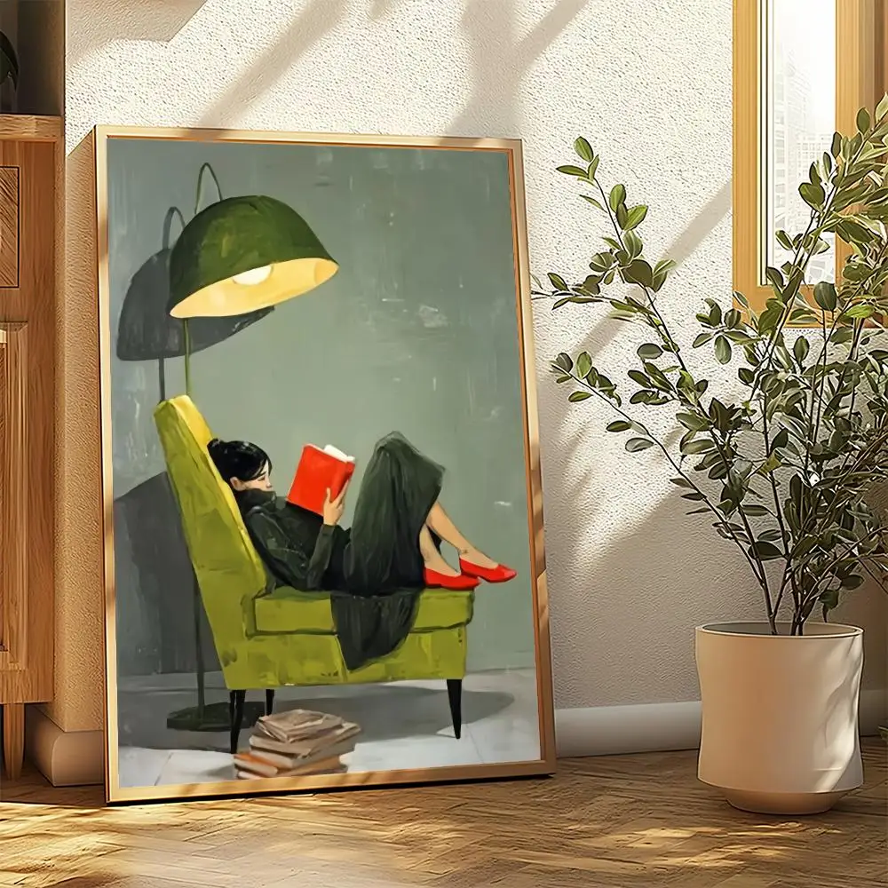 vintage sketch warm neutral tone boho french style self adhesive no residue bedroom living room cafe study decor HD Print