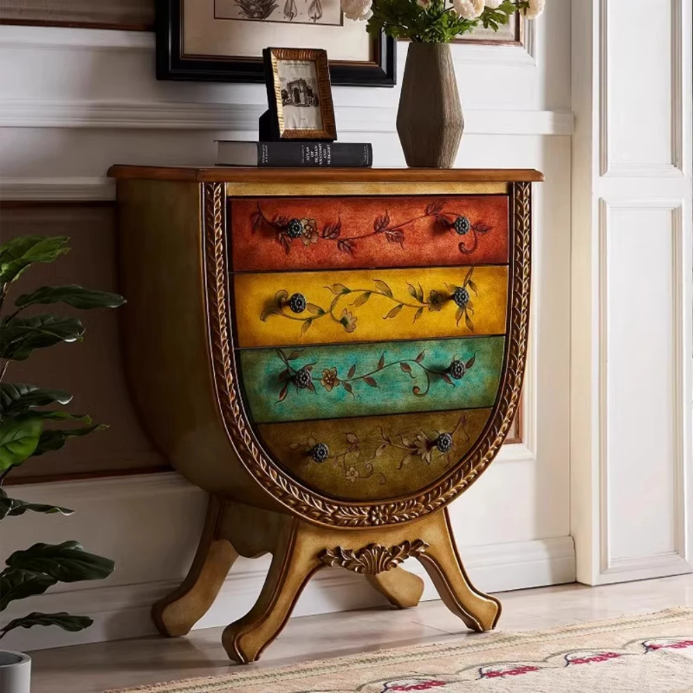 

Nordic Storage Cabinet Vintage Doors Organizer Display Buffet Cabinets Wine Wooden Luxury Szafki Do Salonu Home Accessories