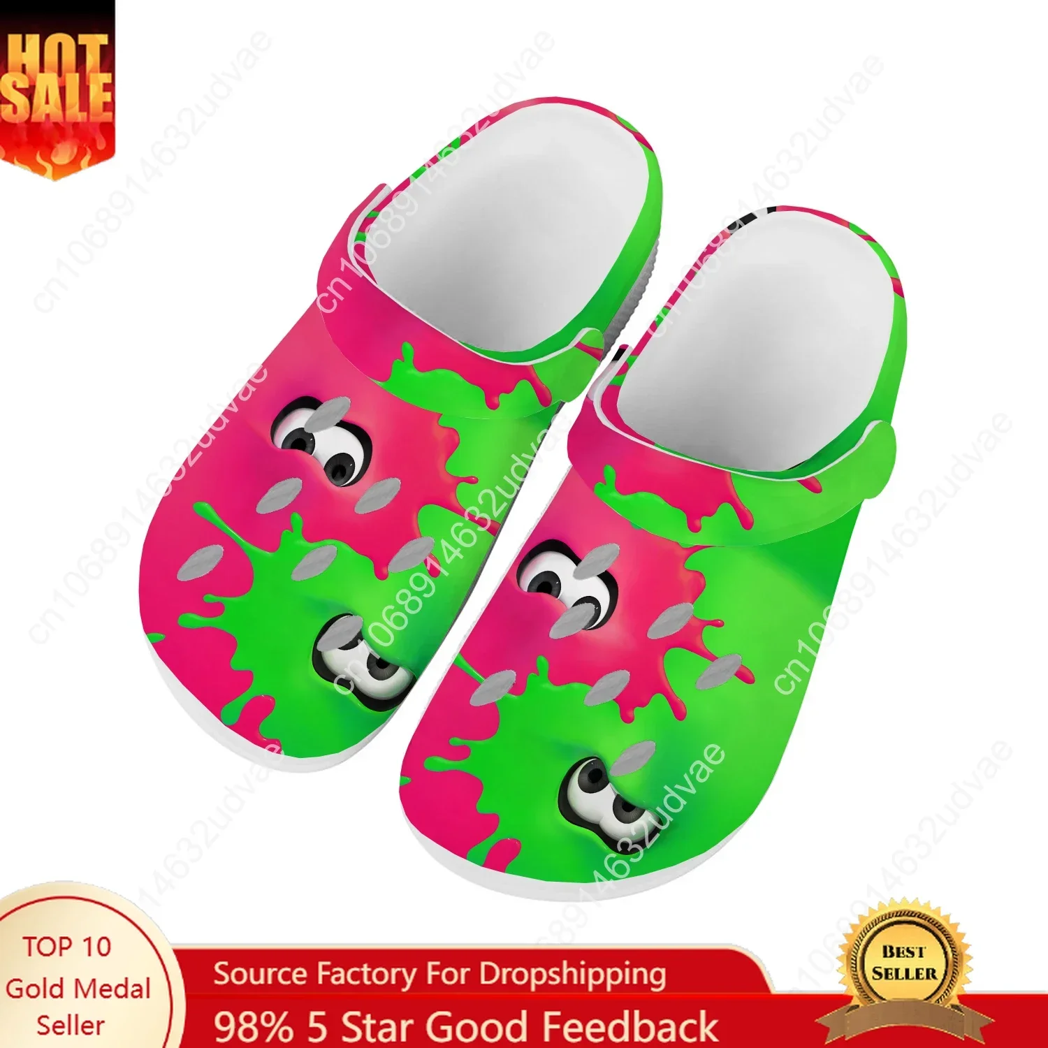 

Splatoons Game Water Shoe Men Women Teenager High Quality Fashion Home Garden Clogs Custom Sandals Beach Breathable Hole Slipper
