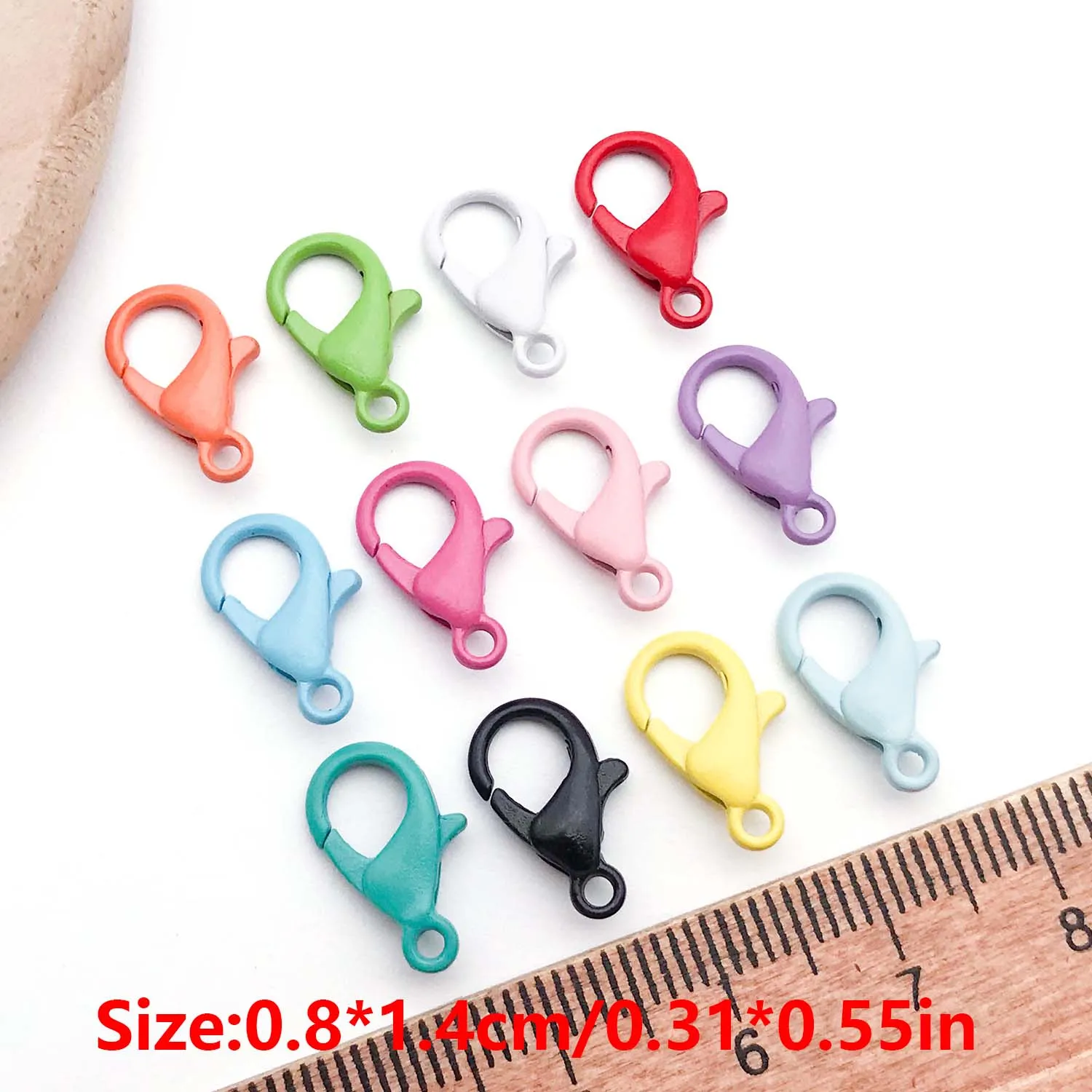 50 pz 8*14mm In Lega di Zinco Aragosta Chiusura Artiglio Catenacci Portachiavi per Braccialetti FAI DA TE Collane Orecchini Creazione di Gioielli Accessori