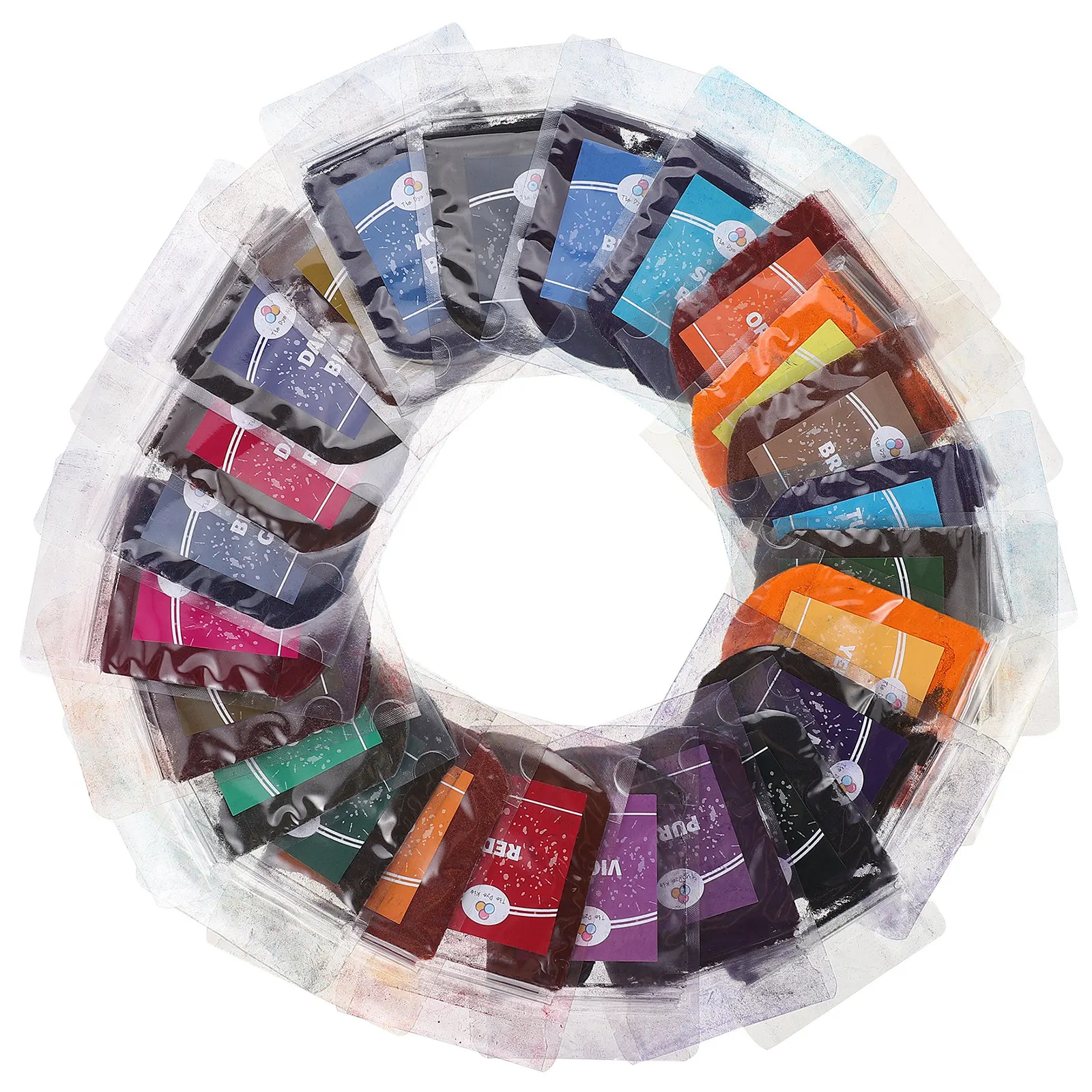 

24 пакета порошковой краски для тай-дай, яркий красящий порошок для ткани, для творческих домашних проектов, красочные украшения, пигмент для тай-дай