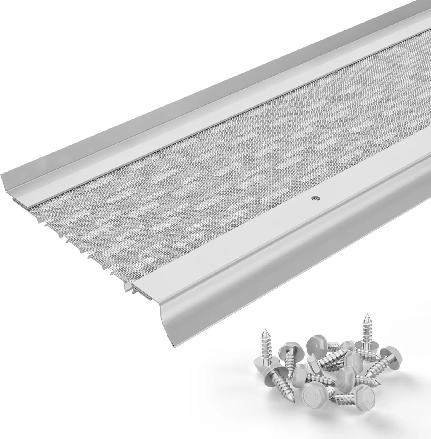 

Micromesh 5” Gutter Guards Leaf Protection, A Contractor-Grade Gutter Guard from Manufacturer, Domestic Aluminum, Stainless