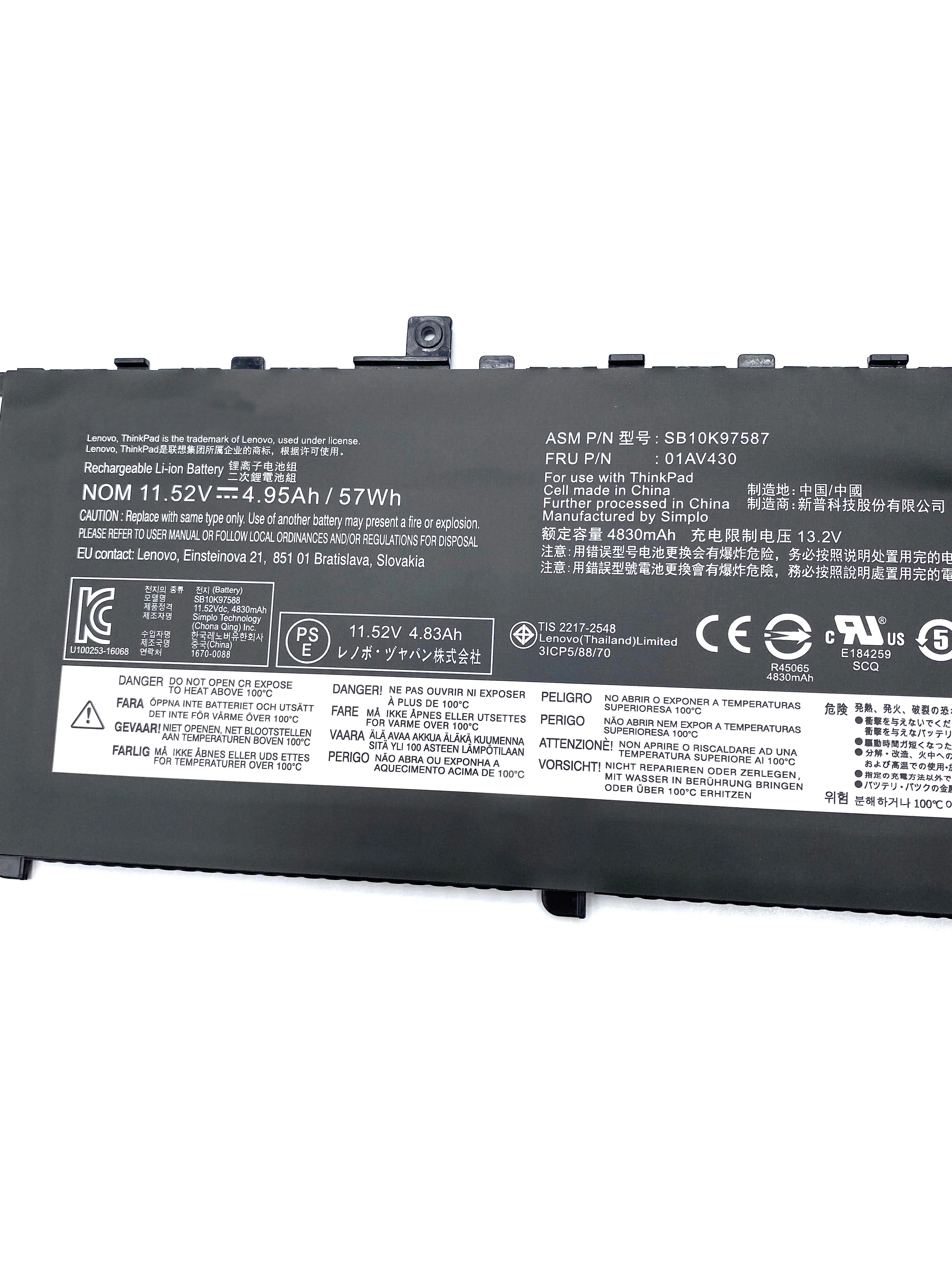 01AV494 01AV430 batería Original para portátil, para Lenovo ThinkPad X1 Carbon 5th Gen 2017 6th Gen 2018 SB10K97586 SB10K97587 SB10K97588