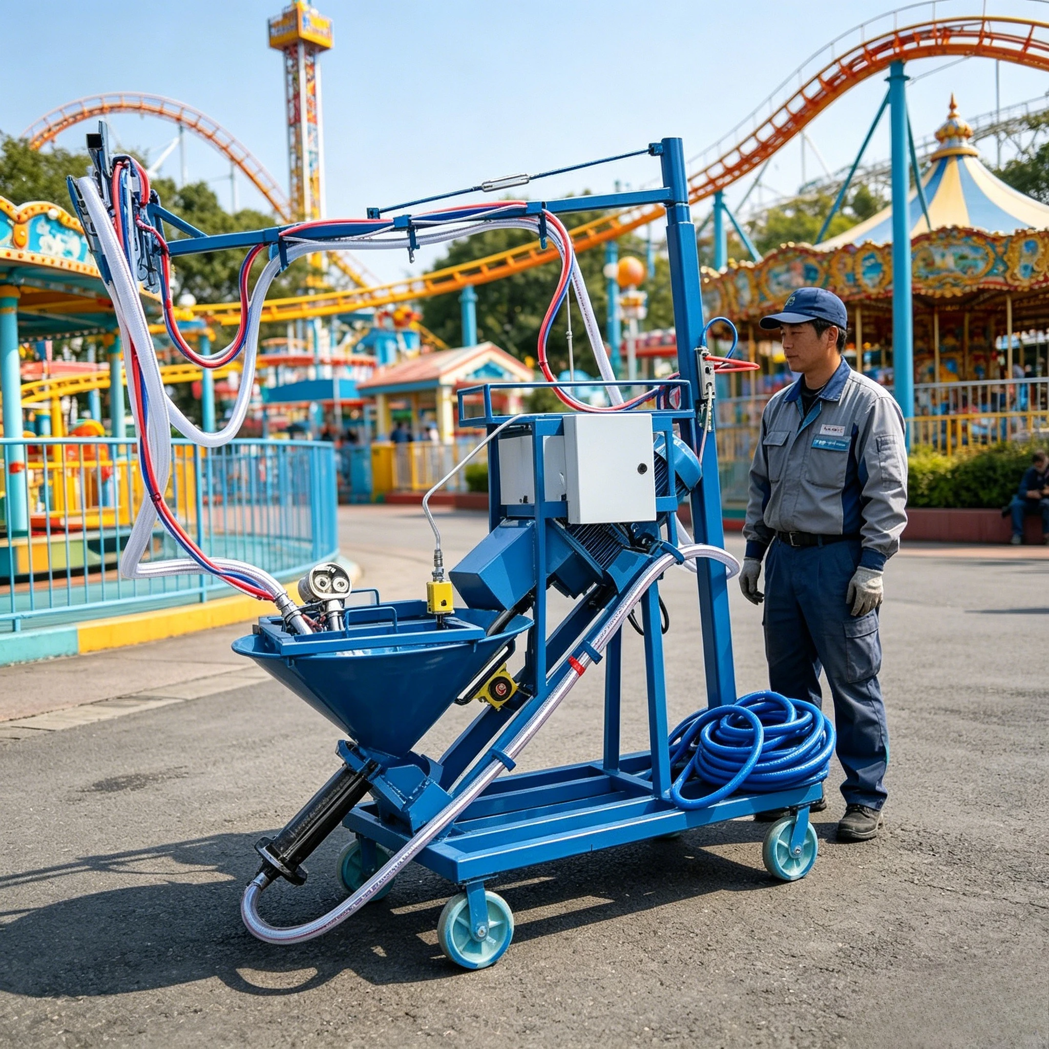 GRC Component Spraying Machine High Speed Glass Fiber Reinforced Cement Spraying Machine Grc Moulding Concrete Customized