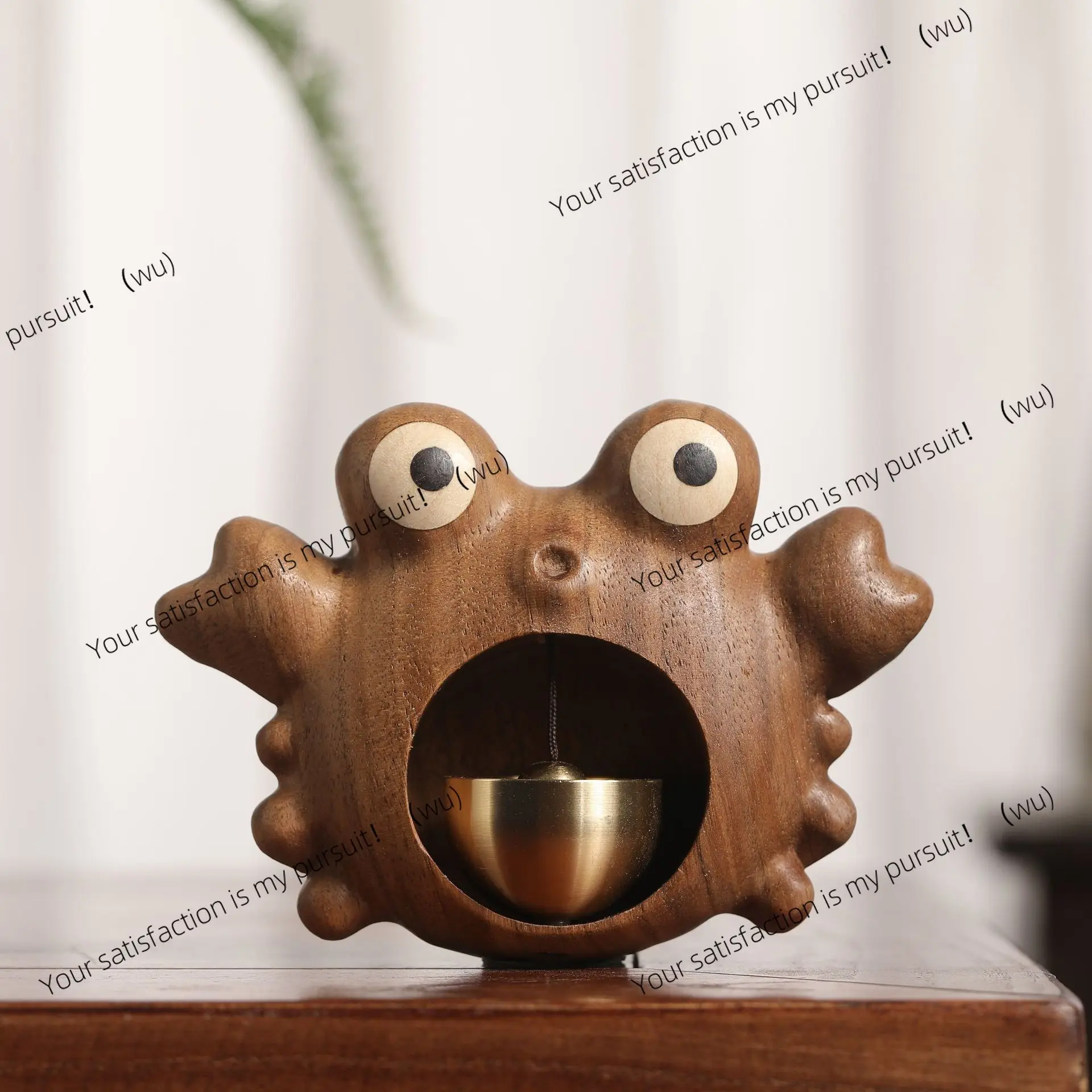 Ebony crab wind chimes pendant creative home decoration entry reminder cute crab doorbell