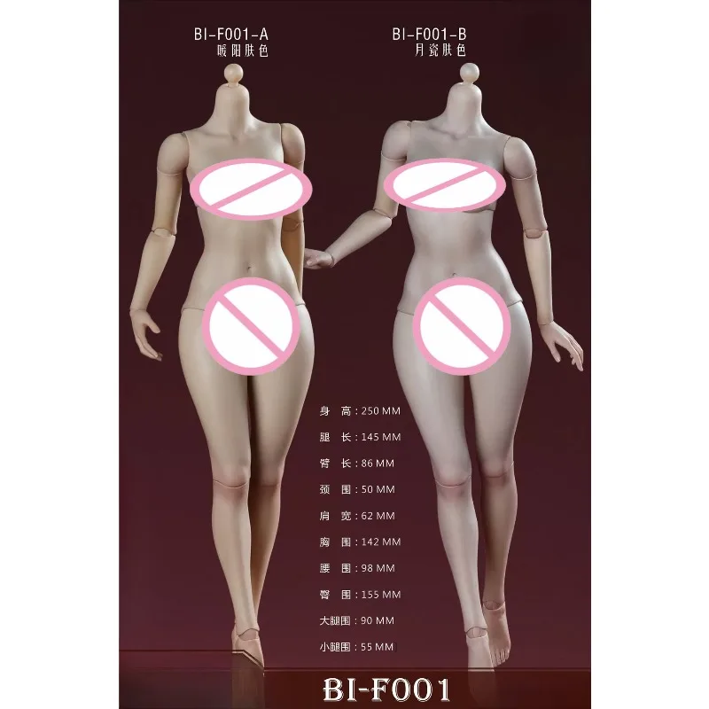 

Pre-sale BI-F001 BI-H001 1/6 Scale Flexible Joints Female Body 12" White Light Wheat Action Figure Body Model Collection