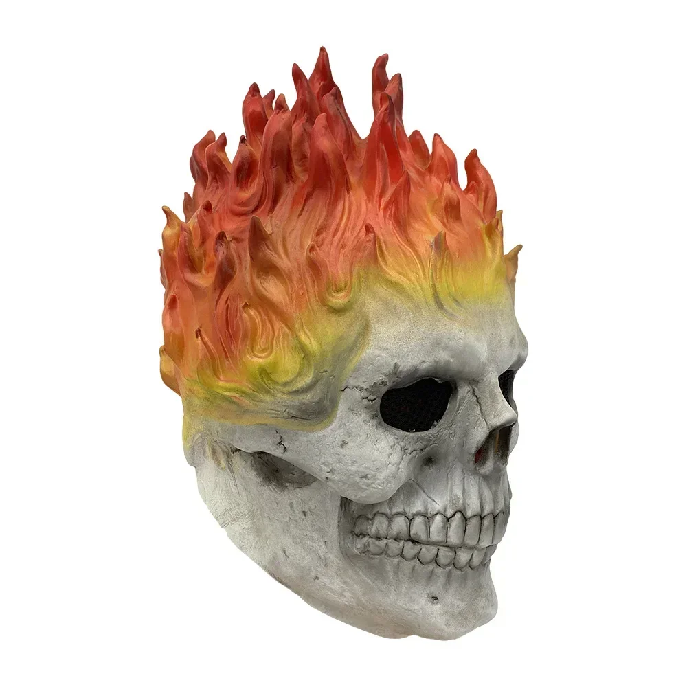 

Хэллоуин 2025, маска ужасов-призрака, страшное красное пламя, череп, маски, жуткий скелет, зомби, латексный головной убор на все лицо, часть Хэллоуина