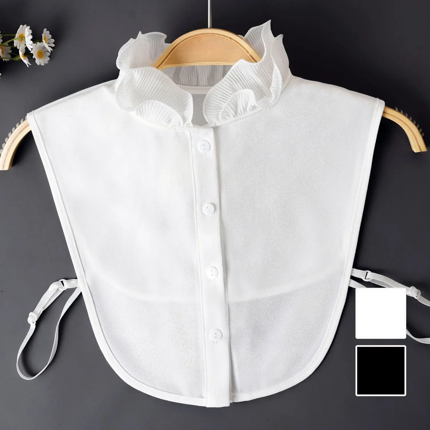 Multifunctional Lace Fake Collar Versatile Detachable Collar for Sweaters Hoodies Workwear Shirts