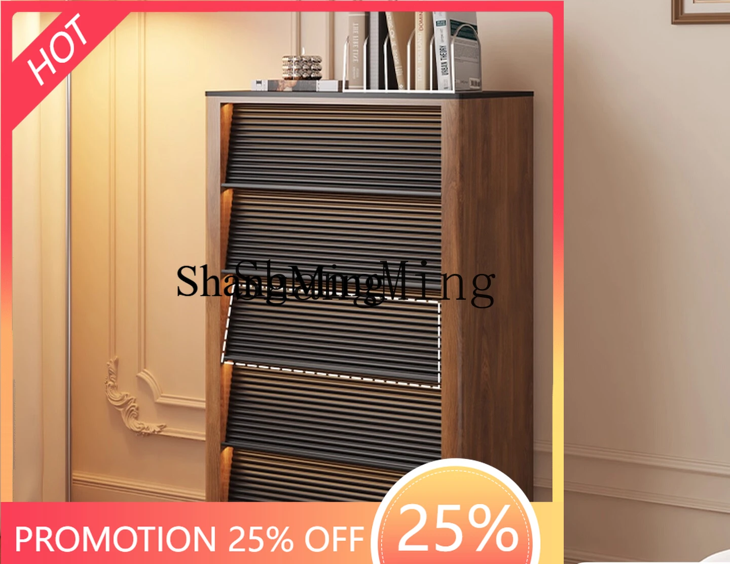 

FG good-looking antique solid wood bedroom bedside table living room wall storage drawer cabinet