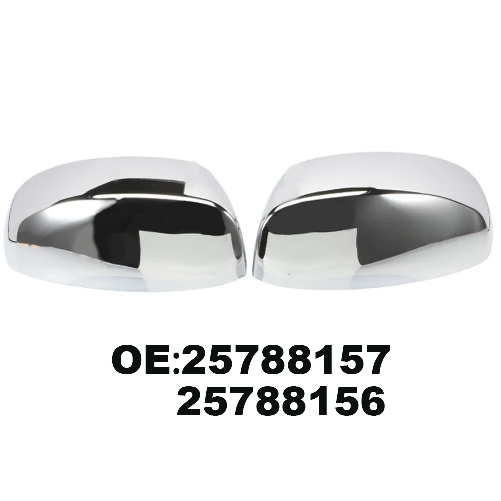 

For Chevrolet For Silverado 2007 2013 Rearview Mirror Cover Chromeplate ABS Part 25788157 25788156 Replacement