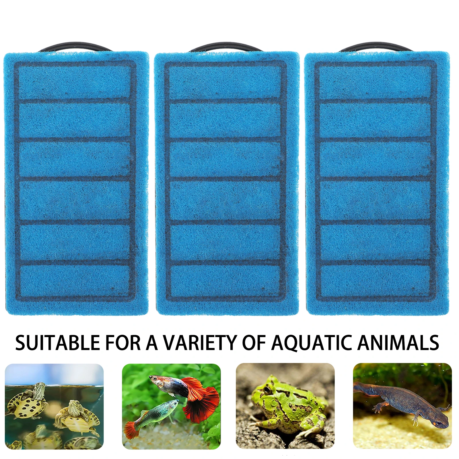 

3pcs Aquarium Sponge Pad Fish Tank Filtration -Friendly High Water Permeable Easy Clean Durable Internal External