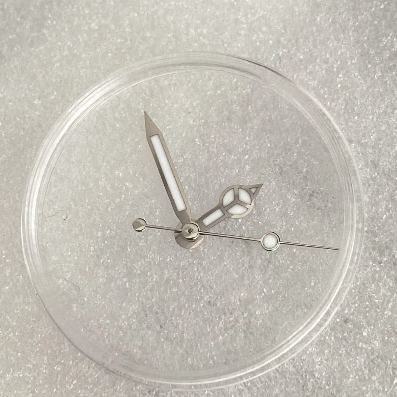 อุปกรณ์เสริมที่ปรับเปลี่ยนแล้วตัวชี้เรืองแสงสีเขียวเหมาะสำหรับการเคลื่อนที่ด้วย NH35ตัวชี้เรืองแสงสีน้ำแข็งสีฟ้า4R36