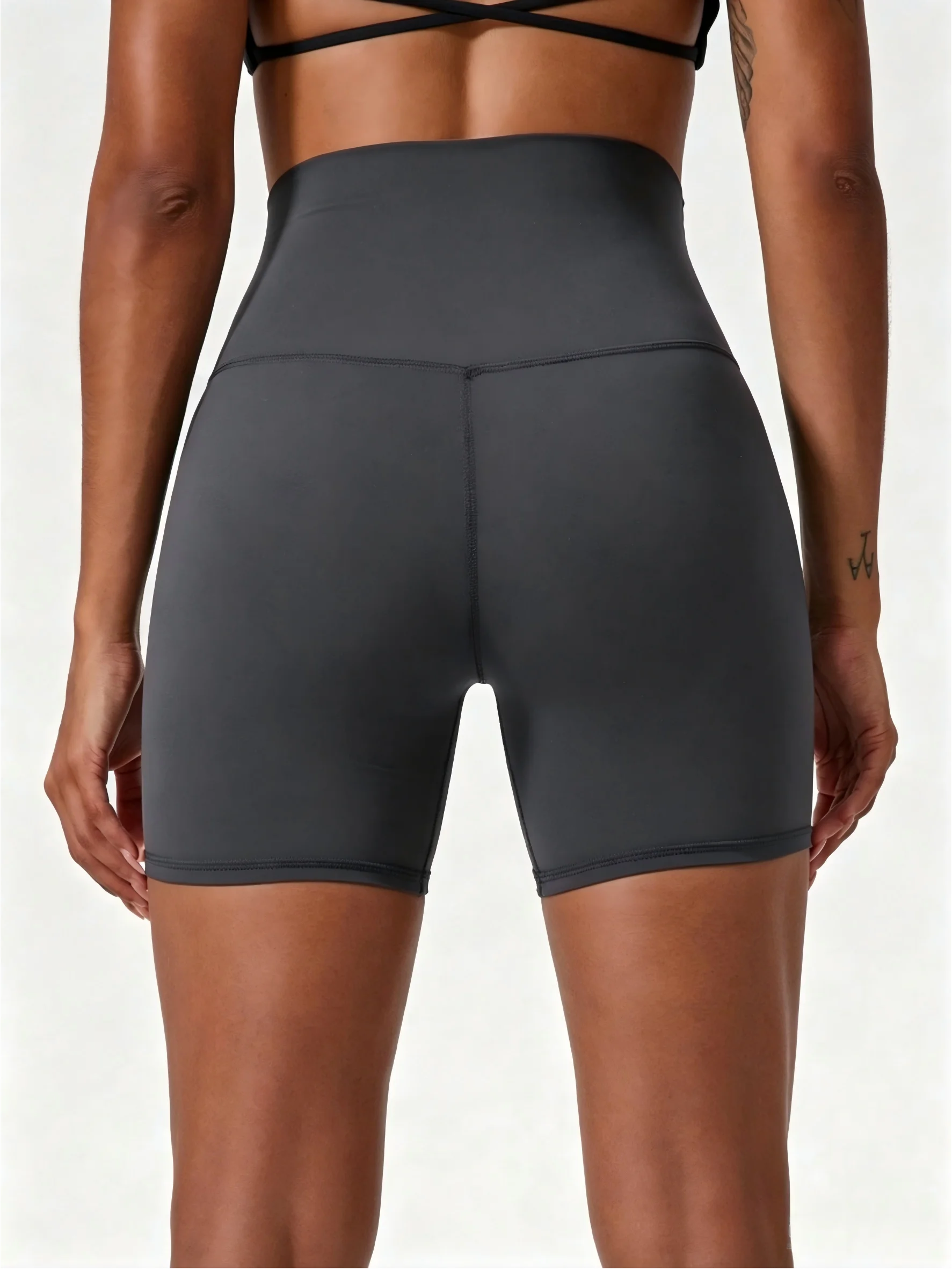 High Waist No Rolling Yoga Shorts Women Tummy Control Stretchy Biker Shorts For Gym Running Workout Casual Athletic Short Pants