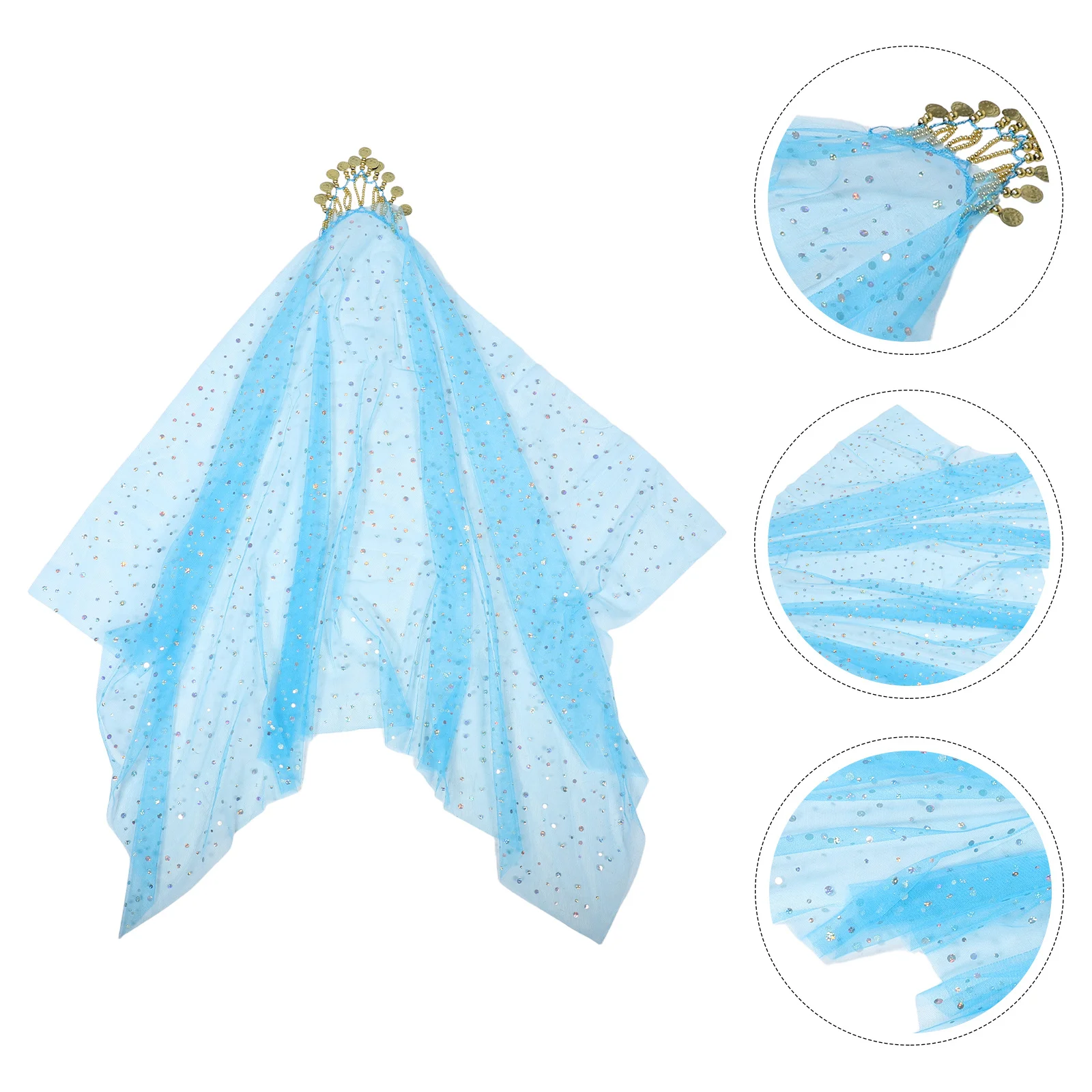 

1 set 1 Set Belly Dancer Head Scarf Set Lightweight Polyester Indian Style Dancing Headdress For Stage Performance Women Dance