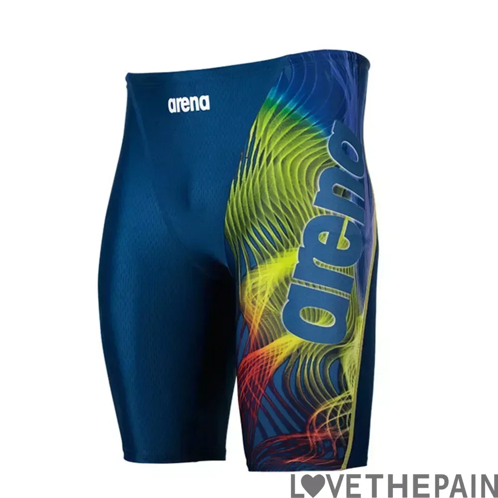 

New Men Swim Jammer Swimming Trunks Professional Swim Surf Trunks Summer Beach Lycra Quick Dry Uv Protection Gym Tights Shorts