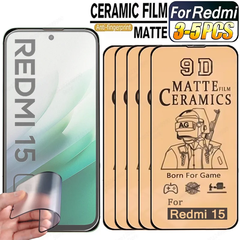 

3-5PCS Matte Ceramic Film For Xiaomi Redmi 15C 14C 13C 12C 10C 9C A3 A1 A2 Plus Screen Protector Redmi K60 K50 K40 Pro Soft Film