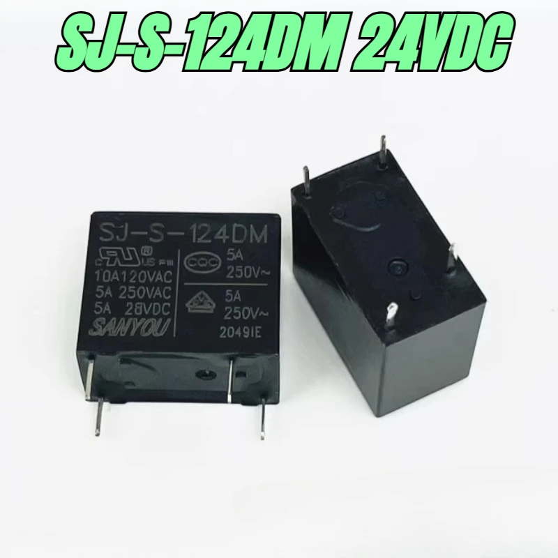 （Brand New）1pcs/lot 100% original genuine relay:SJ-S-124DM 24VDC 5A 4pins Relay of soybean milk machine