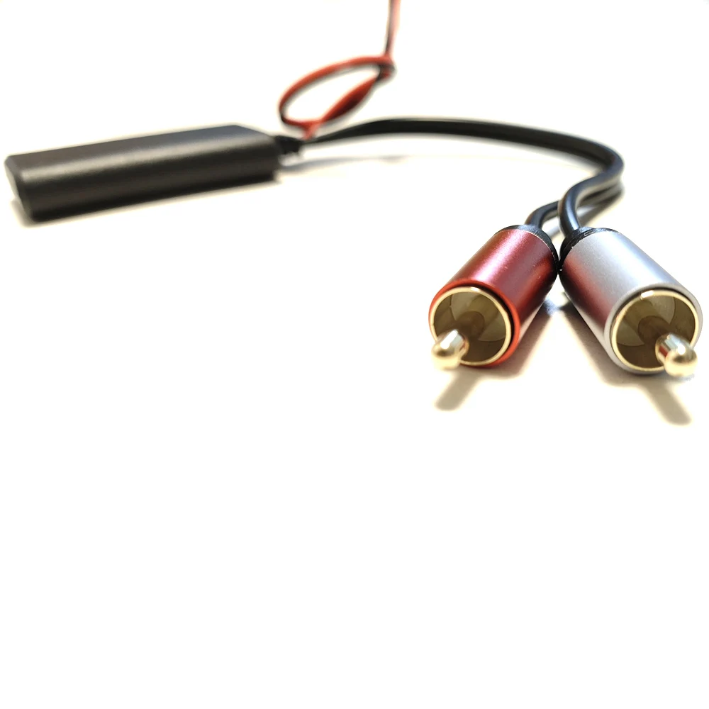 Biurlink Car AUX Audio Cable Metal 2RCA Bluetooth Adapter for Volkswagen BMW Toyota Honda Pioneer Kenwood Radio RCA Plug