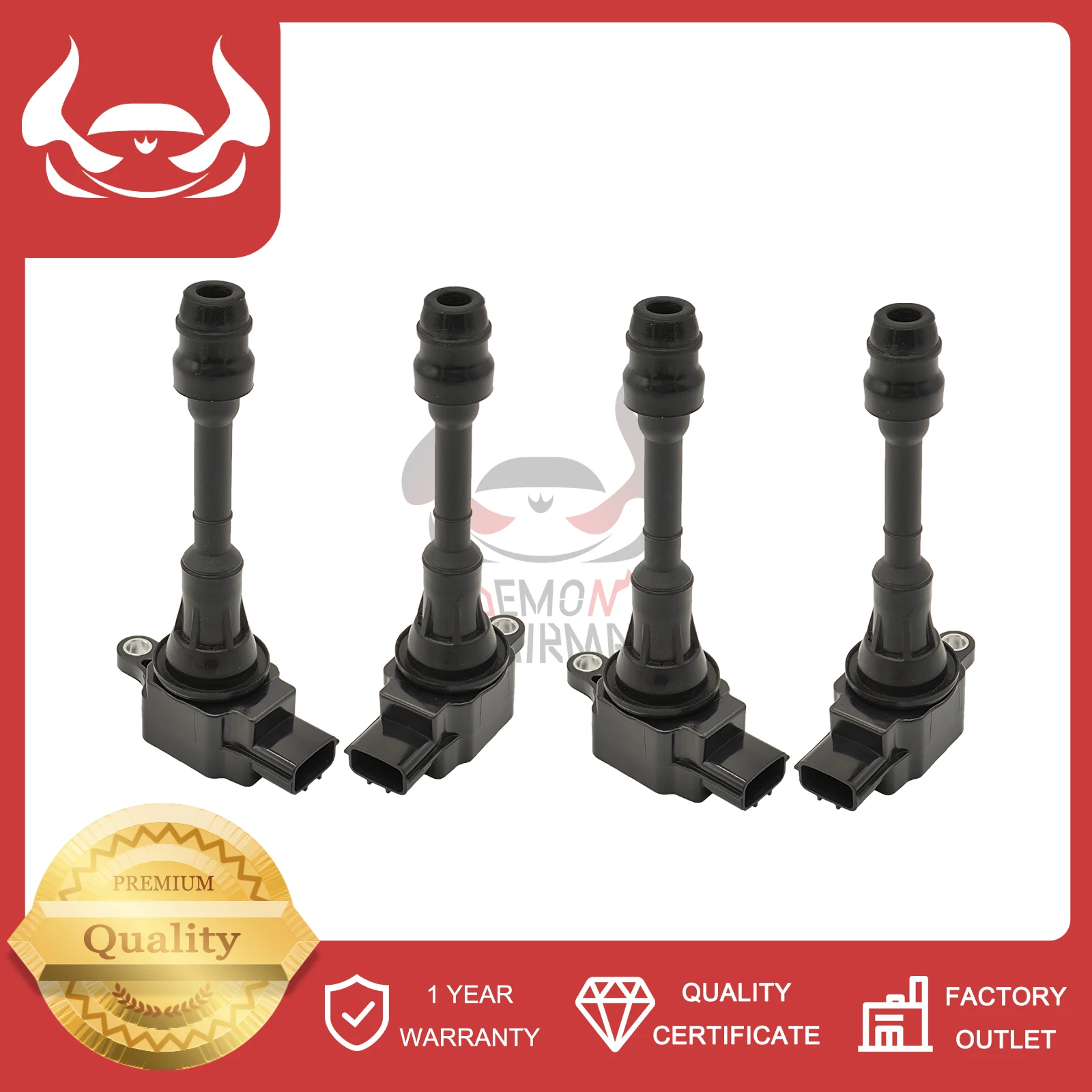 

22433-8H315 224488H300 4Pcs Ignition Coil Compatible with NISSAN X-TRAIL Altima Sentra 224488H310 22448-8H311 22448-8H314