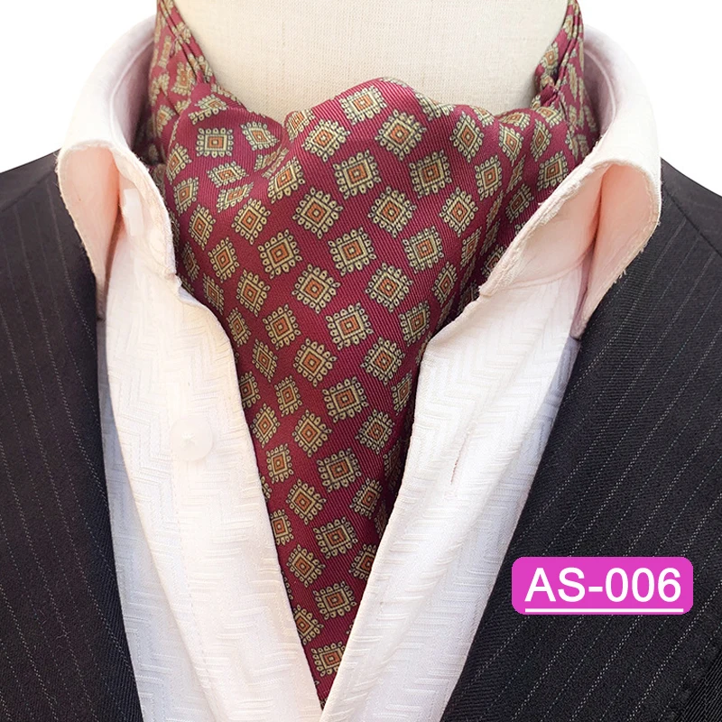 2023 Elegante Herren Ascot Krawatte Plaid Floral Krawatten Für Mann Polyester Jacquard Gewebte Krawatte Für Hochzeit Business Party Zubehör