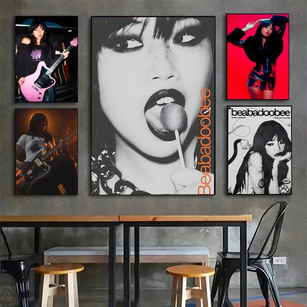 Musician Indie Beabadoobee Poster Painting Wall Art Mural for Living Room Home Decor and Gifts