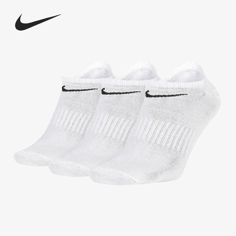 جوارب رياضية رسمية أصلية للرجال والنساء من Nike/Nike مقاومة للاهتراء وقابلة للتنفس ثلاثة أزواج Sx7678-100